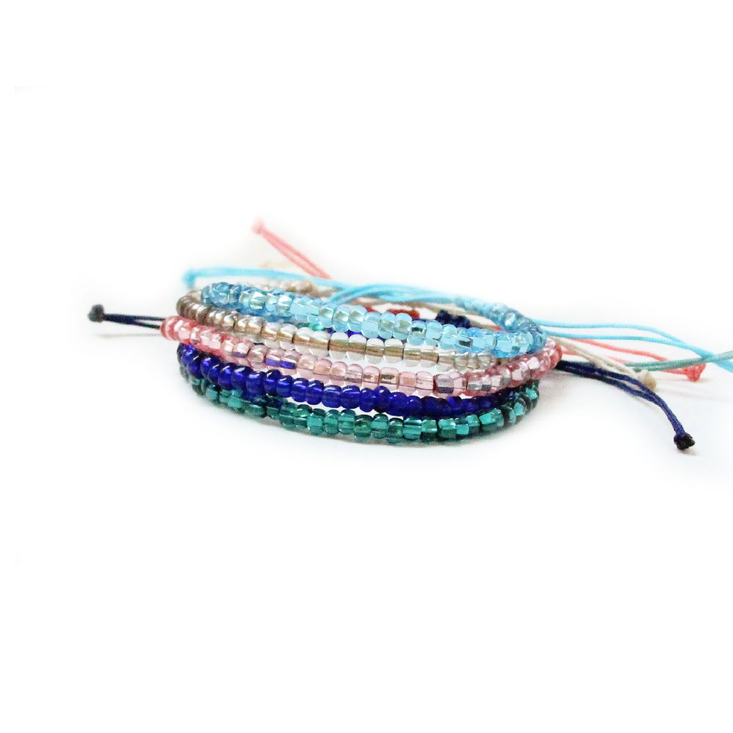Sup Beaches Single Strand Beaded Bracelet