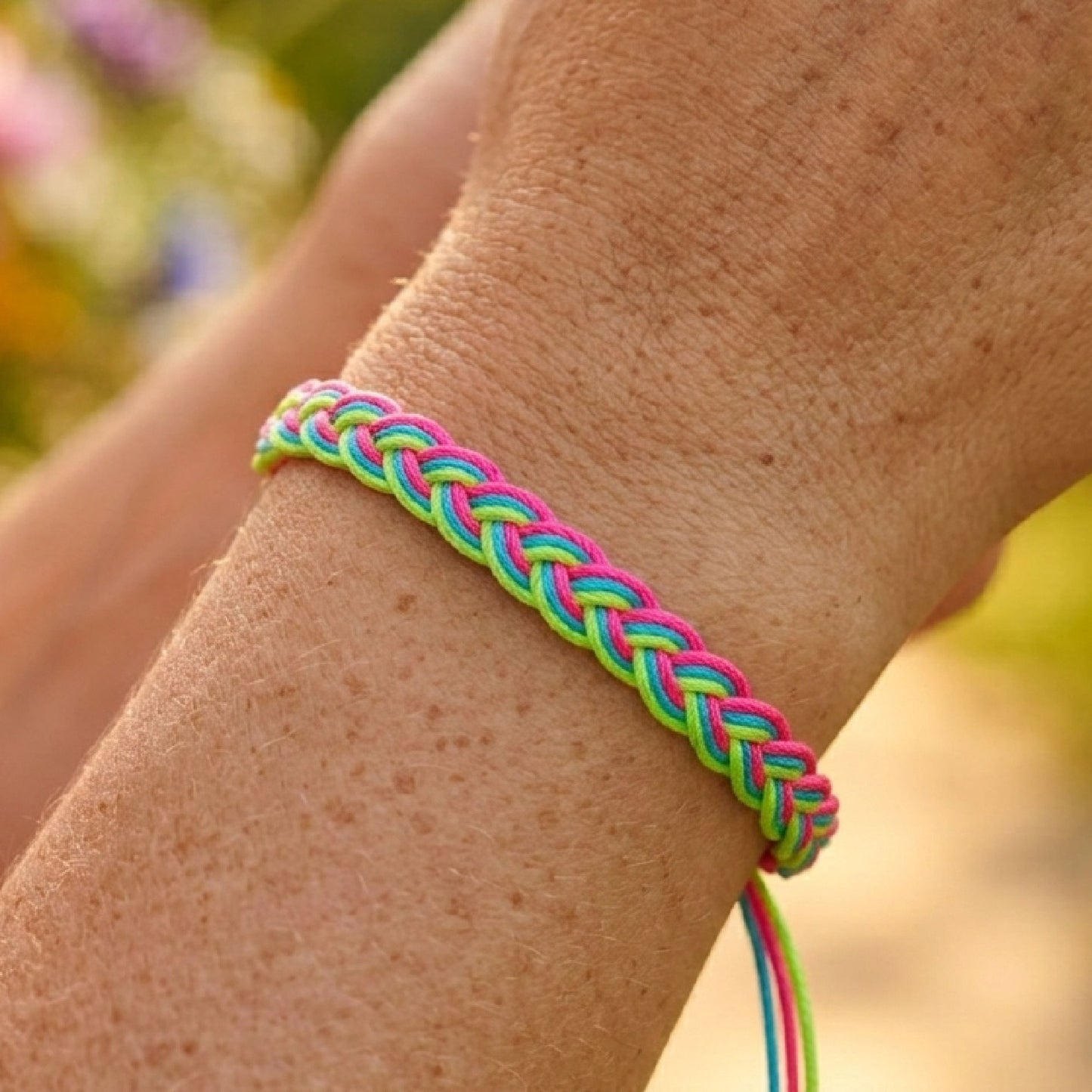 Neon Wave Braid Bracelet