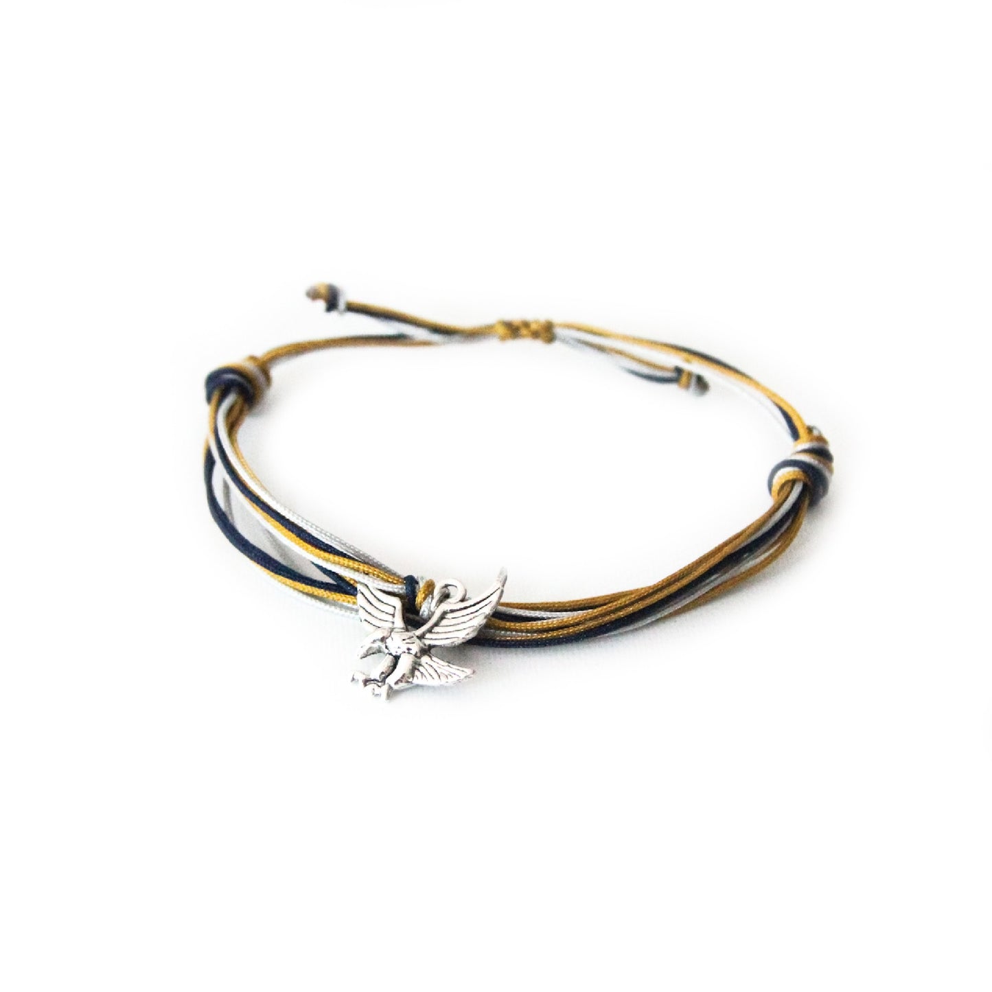 Dark Blue, Gray, and Bronze Wizard House Bracelet