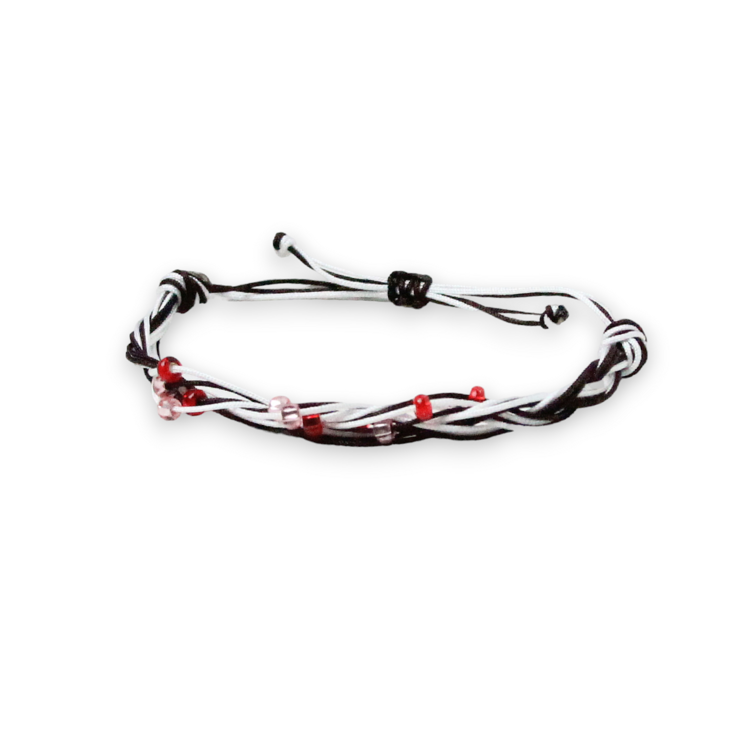 Red Hot Messy Beaded Bracelet