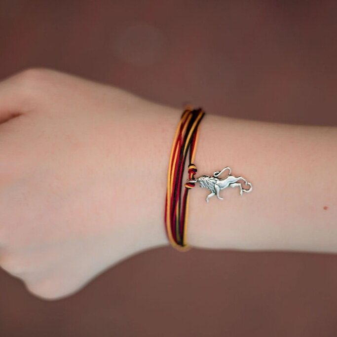 Maroon, Gold, and Black Wizard House Bracelet