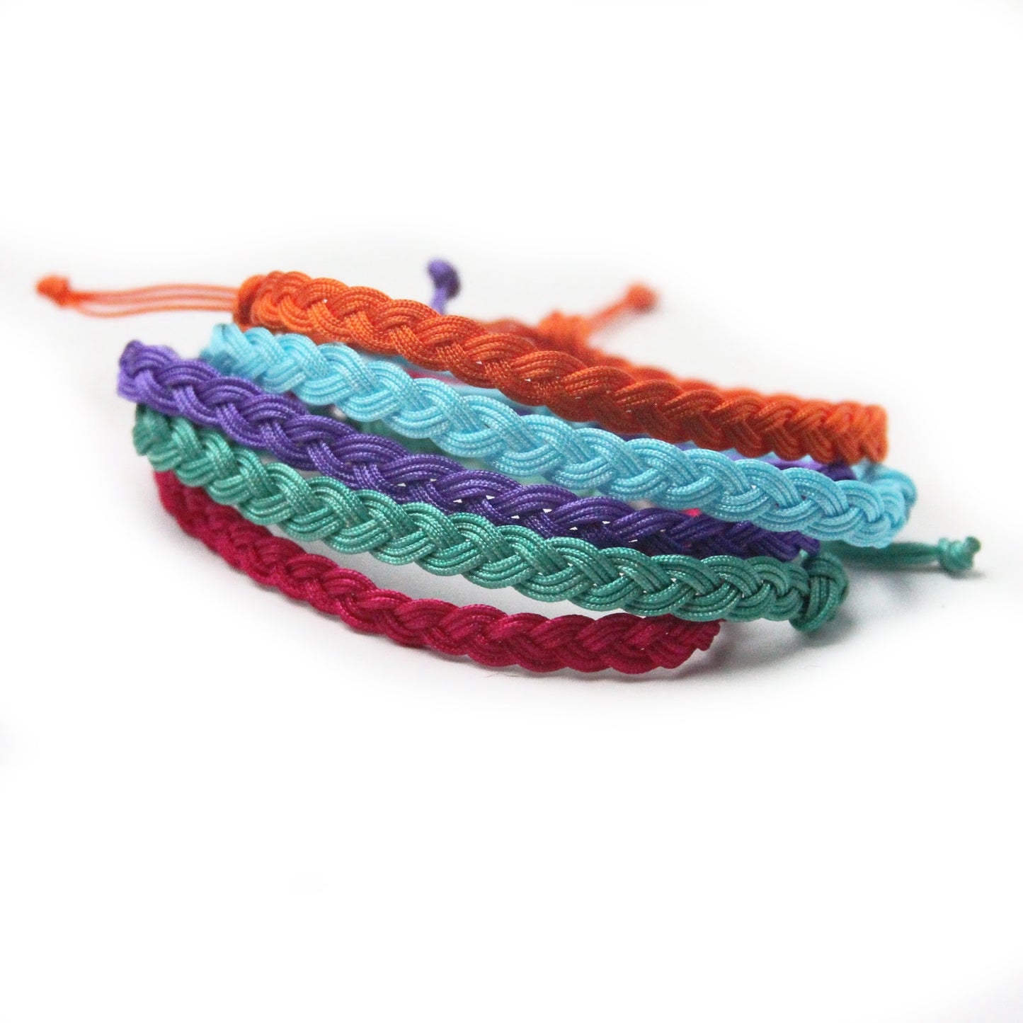 Bright Spring Triple Strand Braided Bracelet