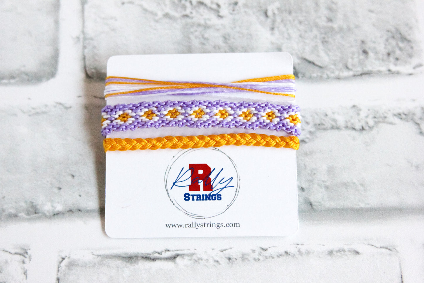 Daisy Bracelet Set - Lavender, Gold, and White