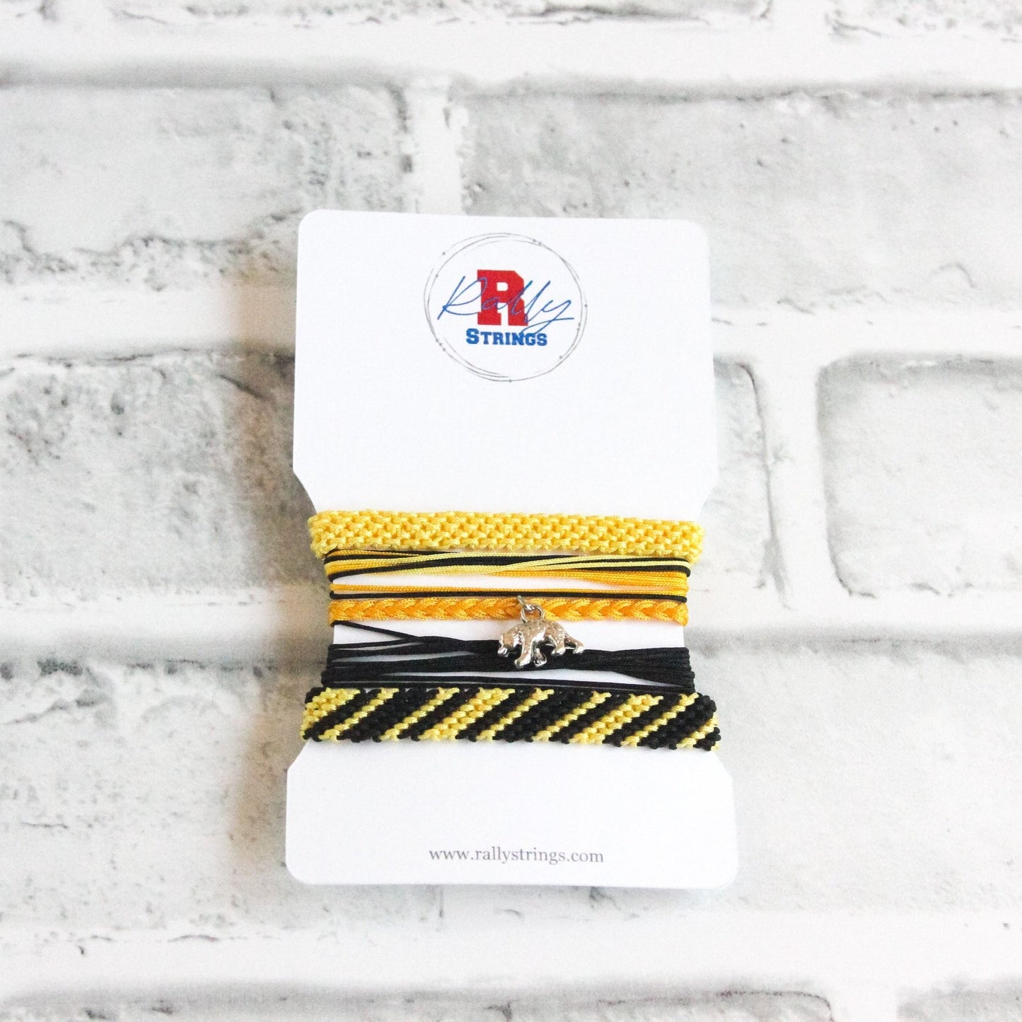 Yellow, Gold, and Black Wizard House Bracelet Set
