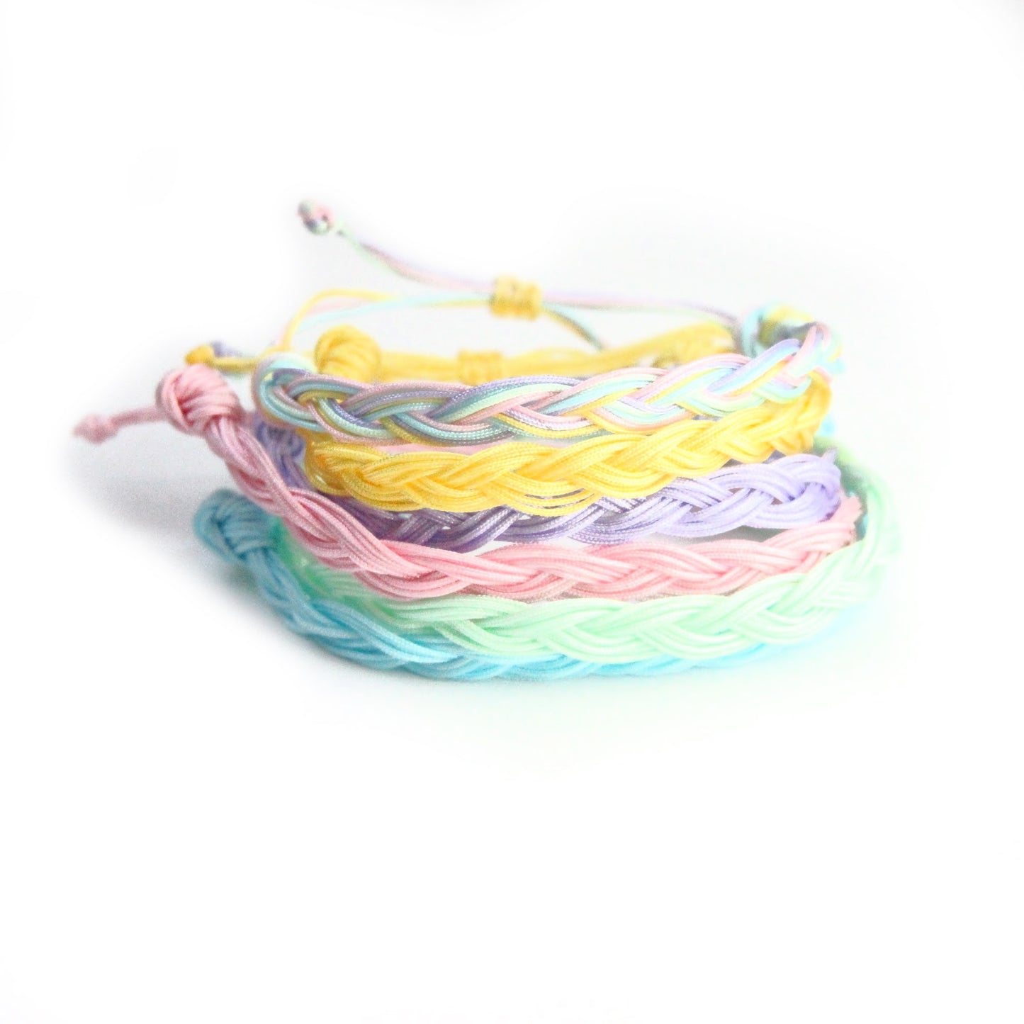 Pastel Spring Messy Braid Bracelet