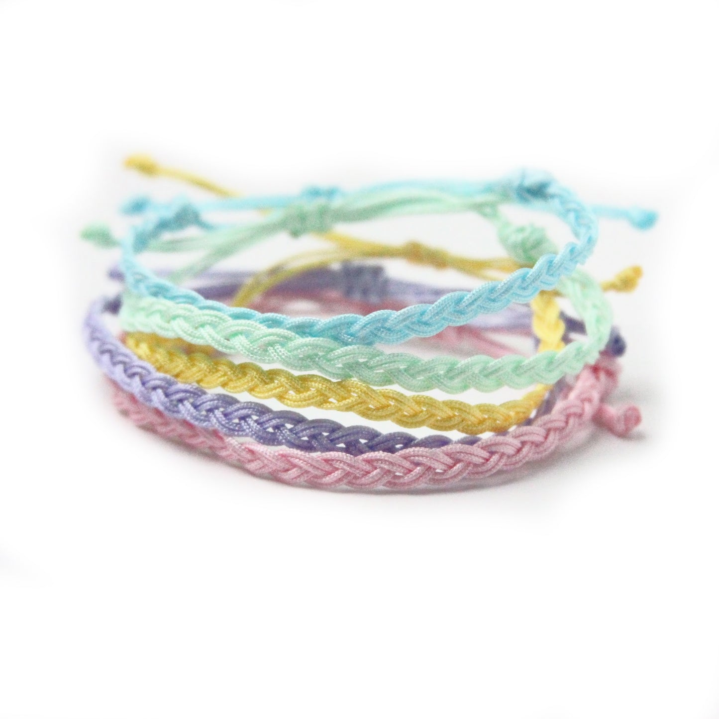 Pastel Spring Single Color MINI Braided Bracelet