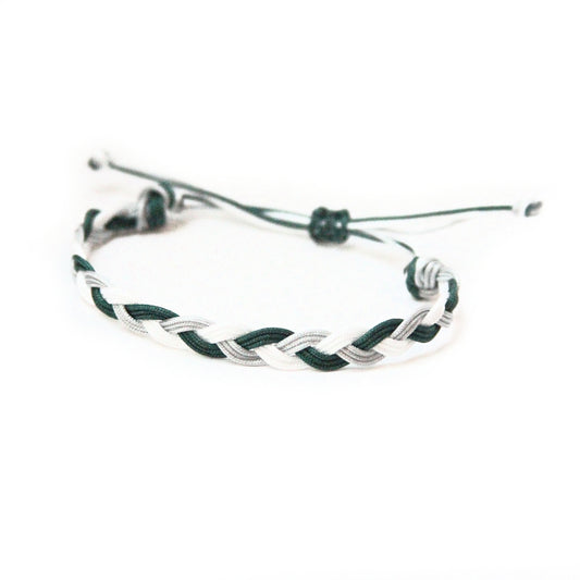 Delbarton Three Color Braided Bracelet
