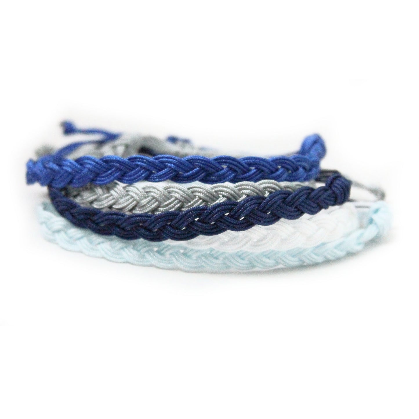 Let It Snow Triple Strand Braided Bracelet