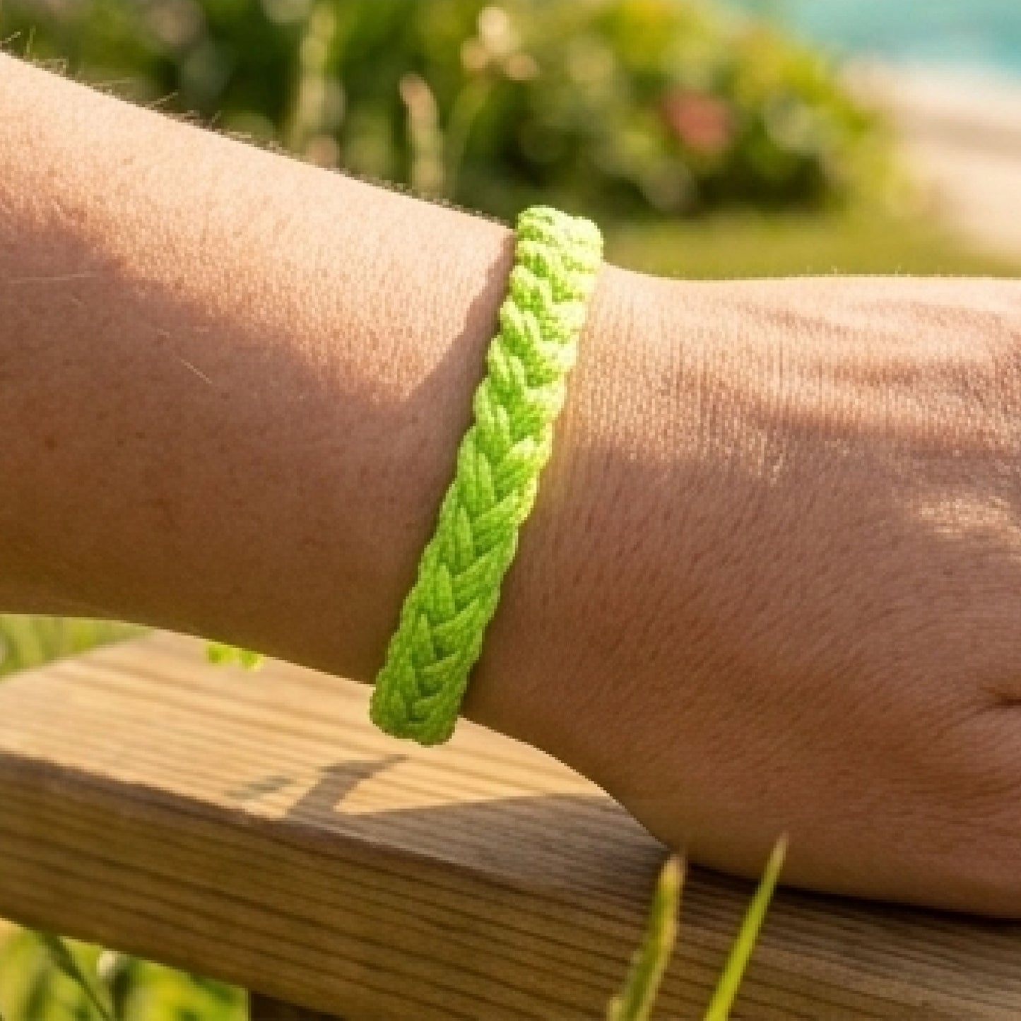 Neon Triple Strand Braided Bracelet