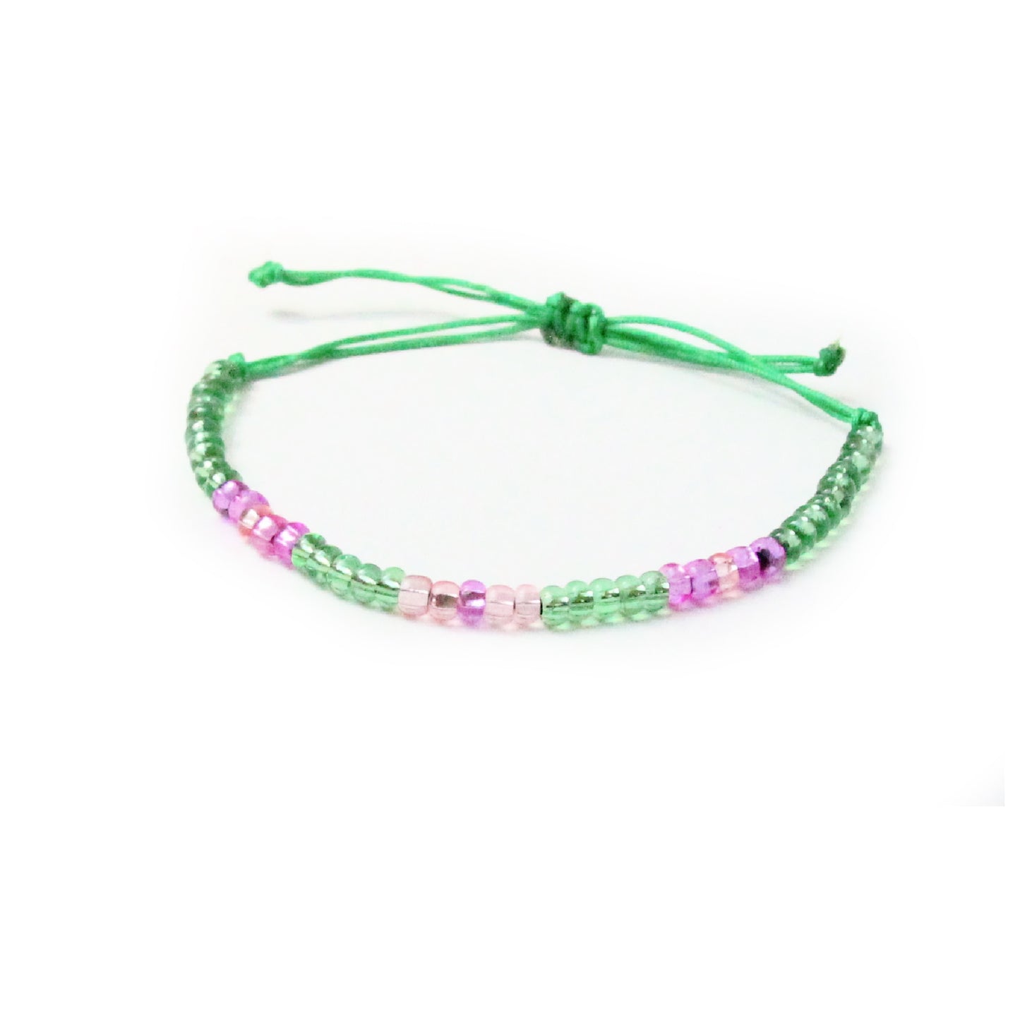 Pink Rose Beaded Bracelet