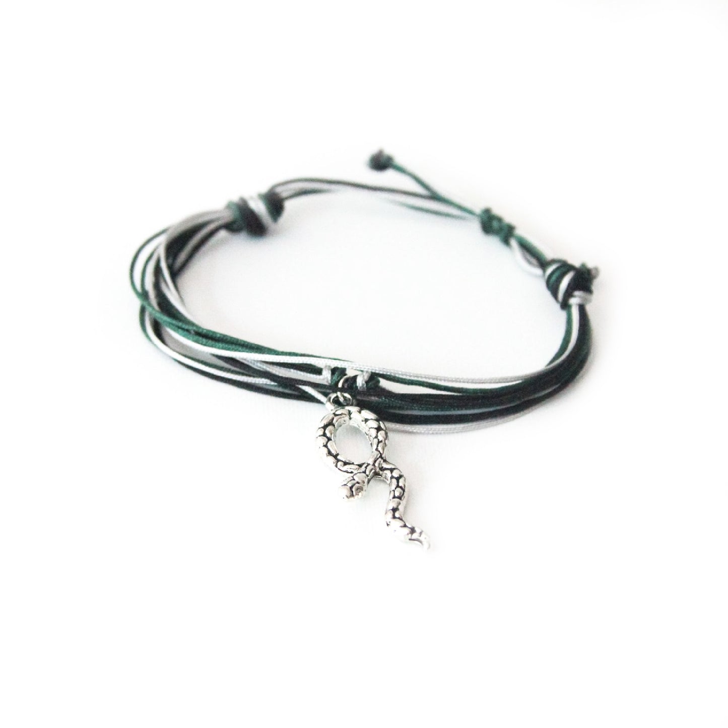 Dark Green, Gray, and Black Wizard House Bracelet