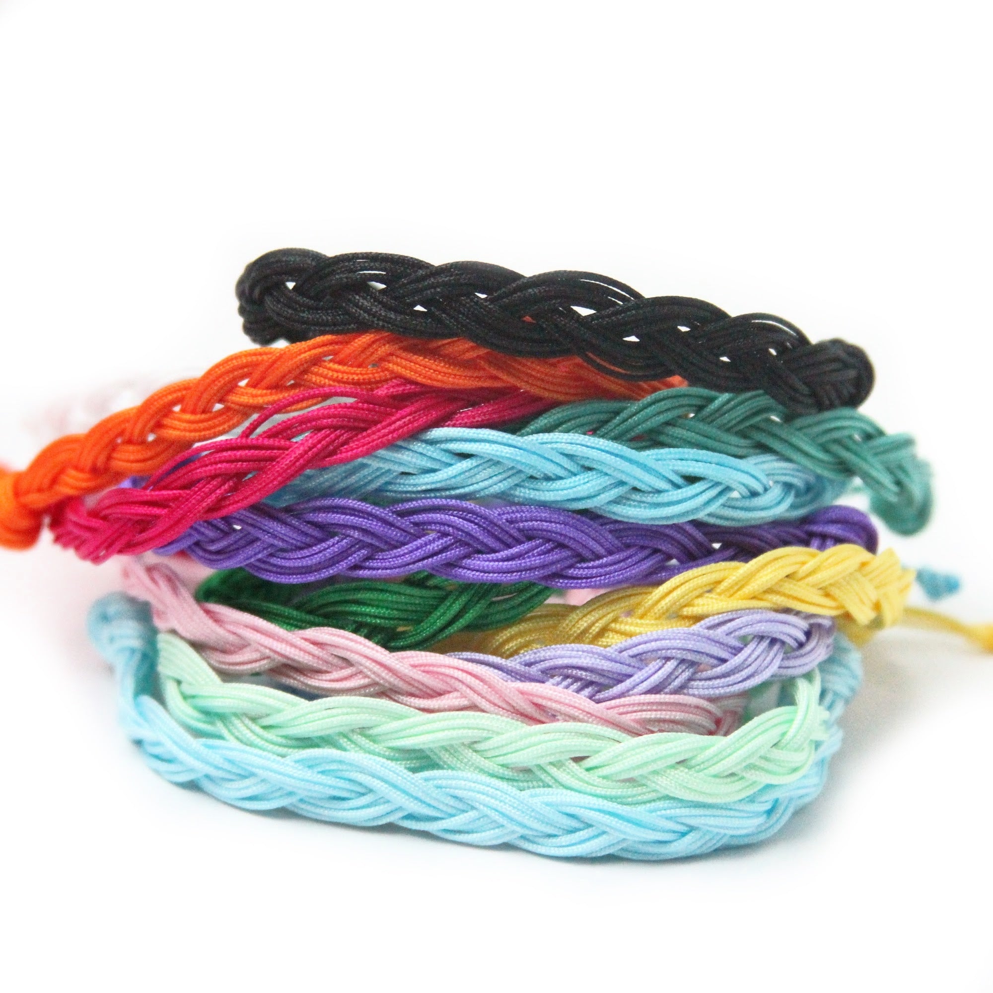Single Color Messy Braid Bracelet – rallystrings
